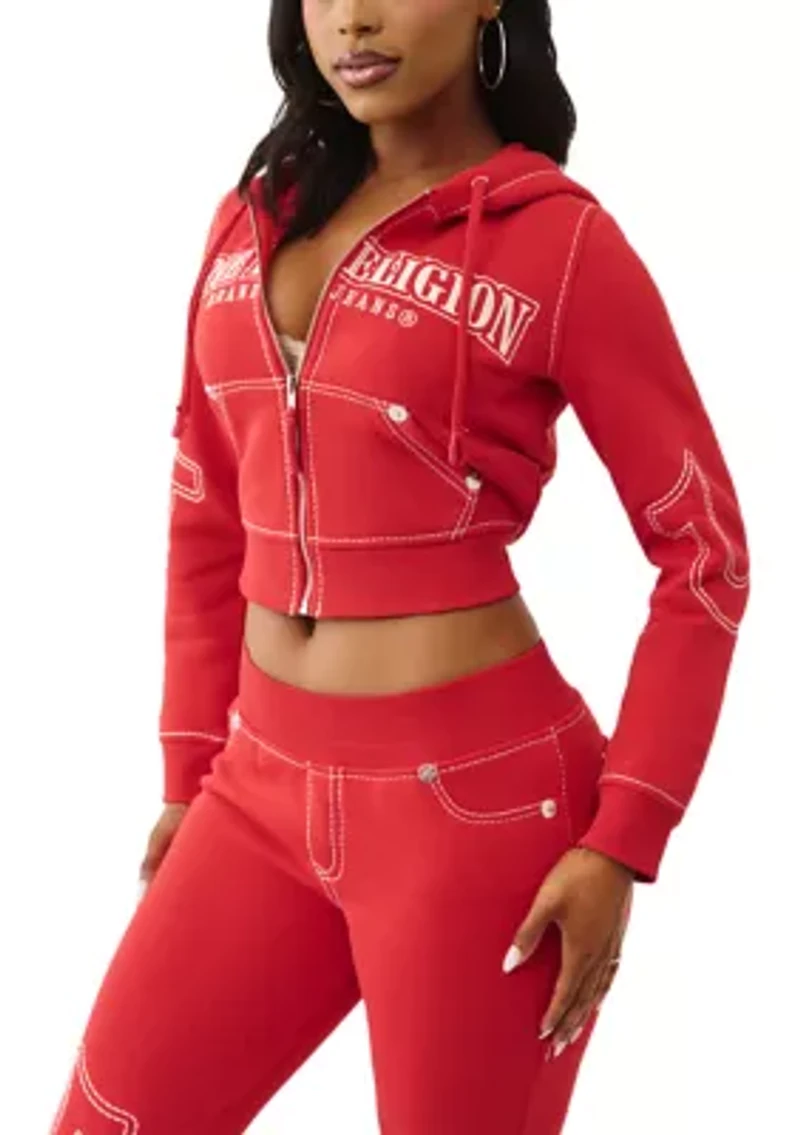 Women's Big T Shrunken Zip Hoodie