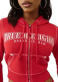 Women's Big T Shrunken Zip Hoodie