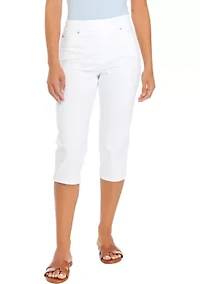 Petite Pull On Denim Capri Pants