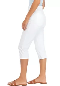 Petite Pull On Denim Capri Pants