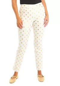 Petite Pull On Denim Foil Pants