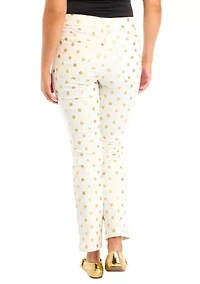Petite Pull On Denim Foil Pants