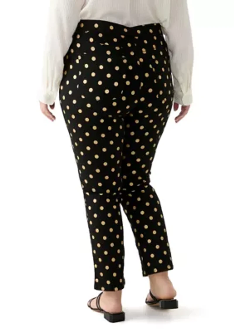 Plus Knit Denim Pants