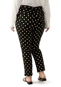 Plus Knit Denim Pants