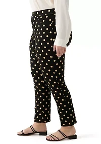 Plus Knit Denim Pants