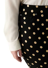 Plus Knit Denim Pants