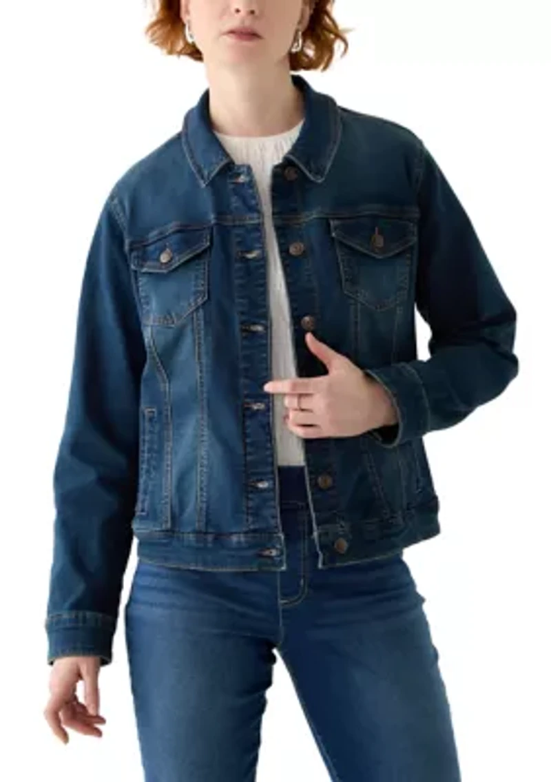 Women's Knit Denim Jacket