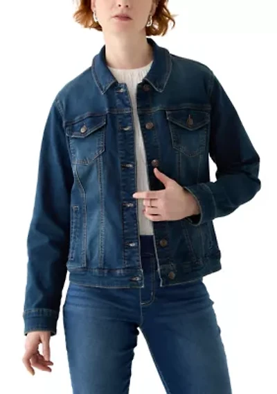 Women's Knit Denim Jacket