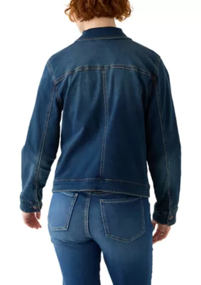 Women's Knit Denim Jacket