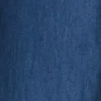 Women's Short Sleeve Mandarin Collar Denim Shift Dress