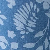 Plus Knit Denim Capri Pants