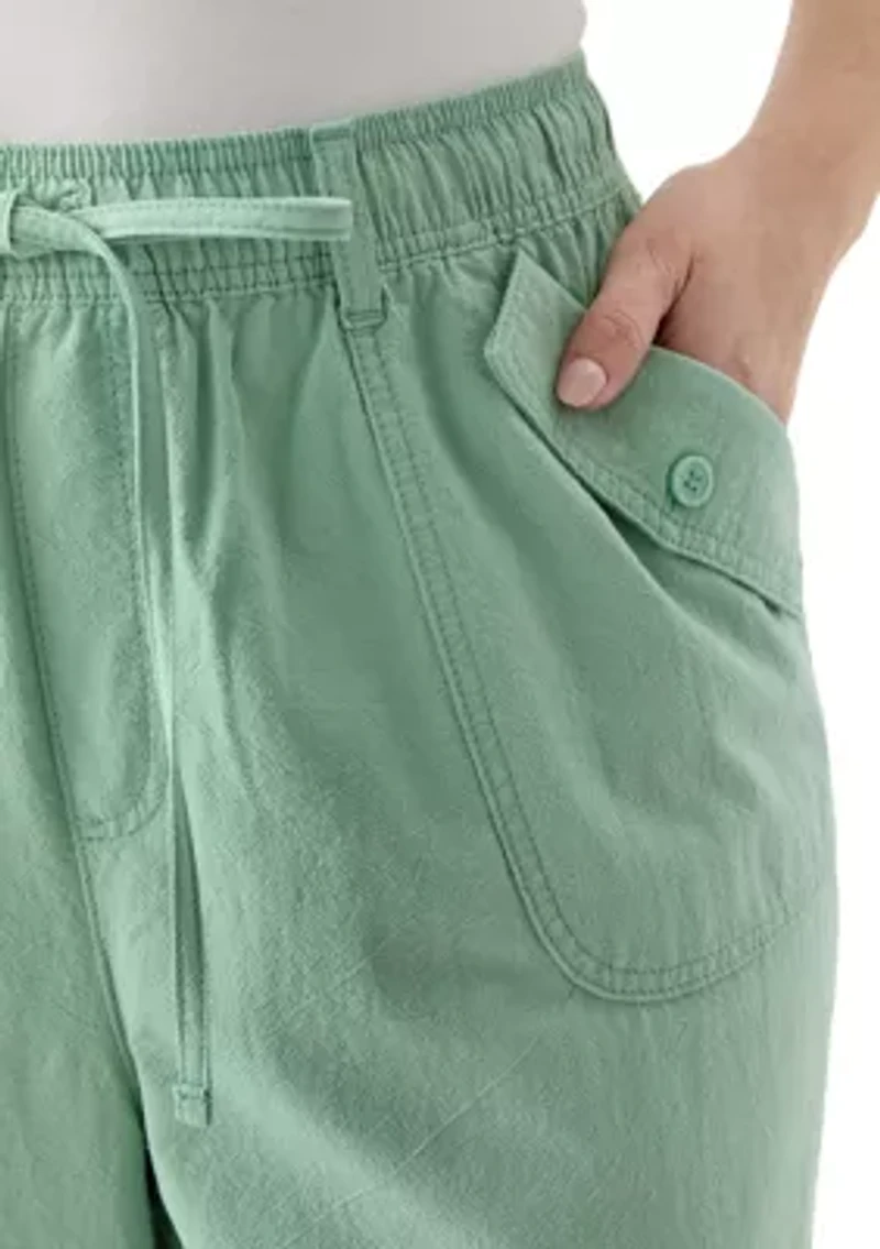 Plus Sheeting Capri Pants