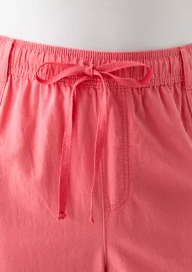 Plus Sheeting Capri Pants