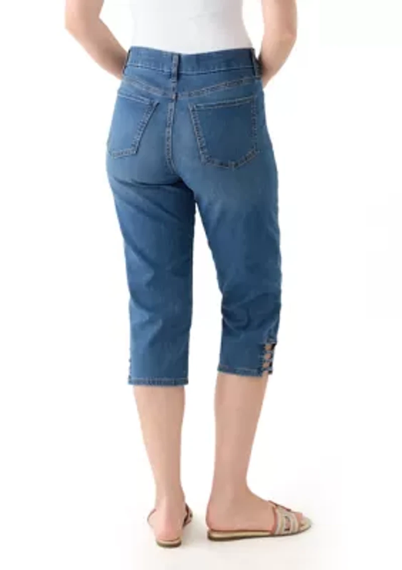 Women's Ladder Hem Capri Pants
