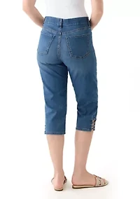 Women's Ladder Hem Capri Pants