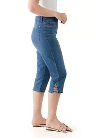 Women's Ladder Hem Capri Pants