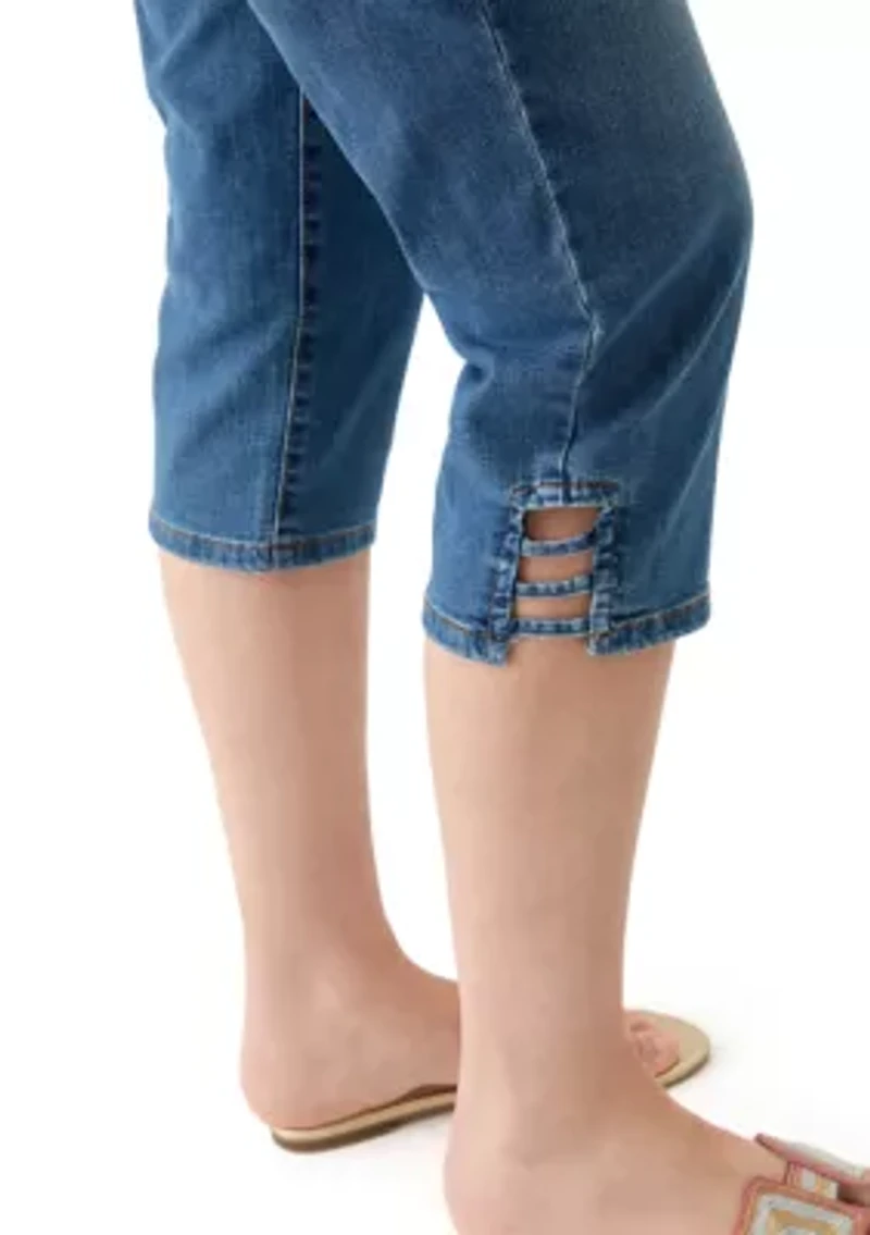 Women's Ladder Hem Capri Pants