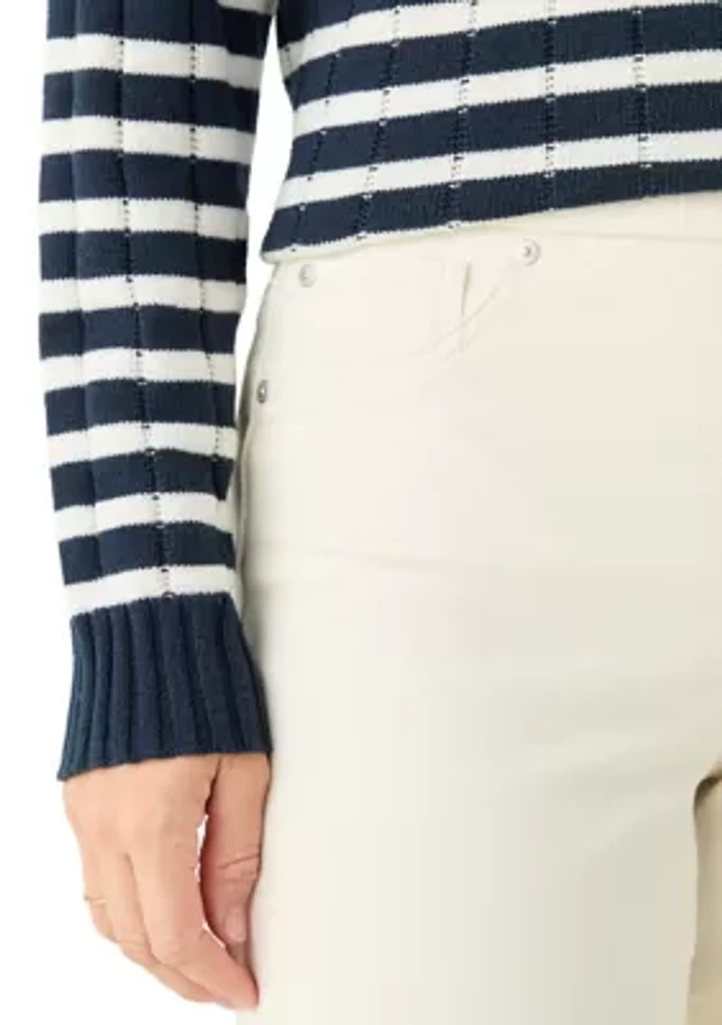 Women's Pull On Straight Leg Denim Jeans