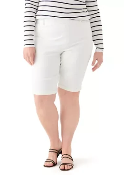 Plus Denim Bermuda Shorts