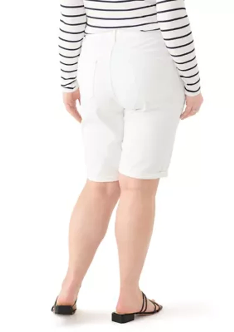 Plus Denim Bermuda Shorts