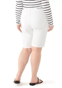Plus Denim Bermuda Shorts