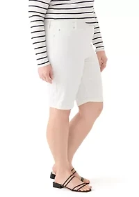 Plus Denim Bermuda Shorts