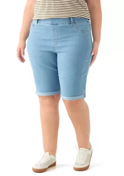 Plus Denim Bermuda Shorts