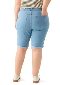 Plus Denim Bermuda Shorts