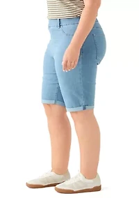 Plus Denim Bermuda Shorts