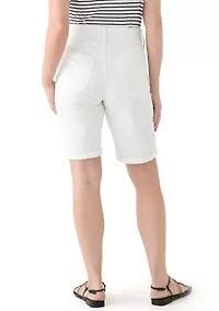 Petite Denim Bermuda Shorts