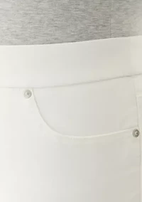 Plus Knit Denim Capri Pants