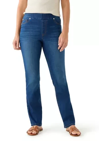 Women's Pull On Straight Leg Jeans