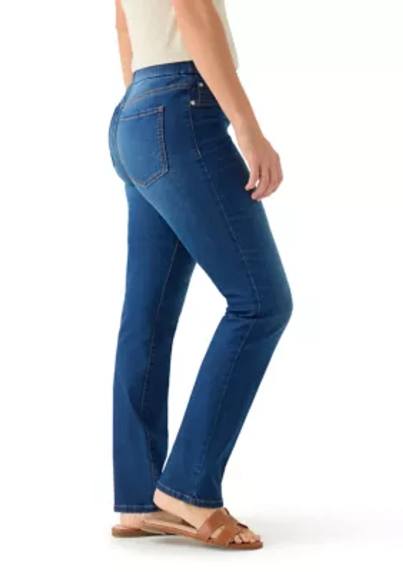 Women's Pull On Straight Leg Jeans