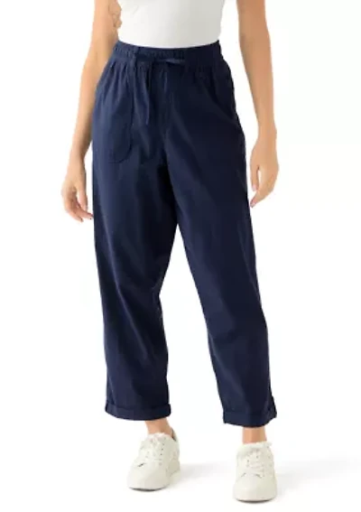Petite Sheeting Ankle Pants