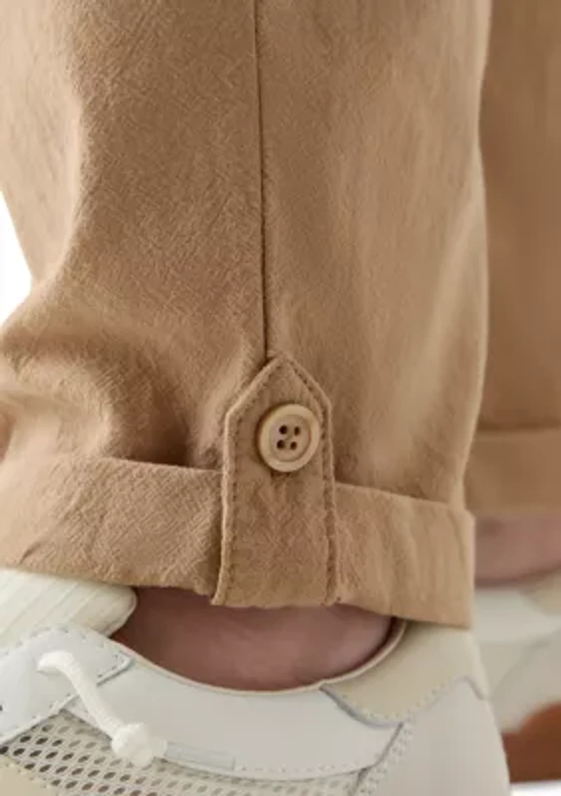 Plus Sheeting Ankle Pants