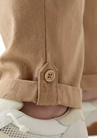 Plus Sheeting Ankle Pants