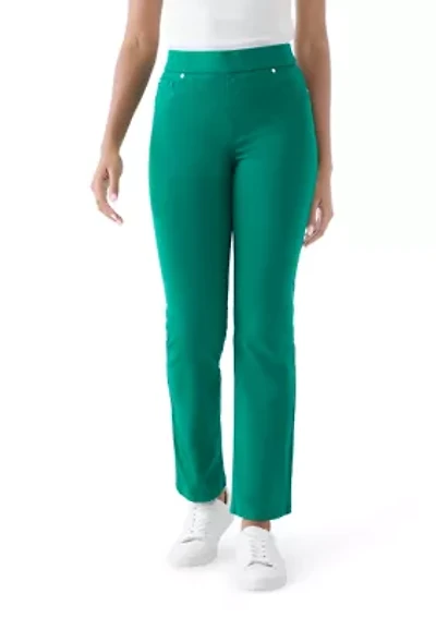 Women's Pull On Straight Leg Denim Jeans