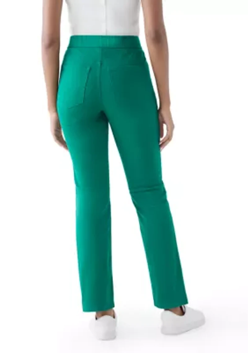 Women's Pull On Straight Leg Denim Jeans
