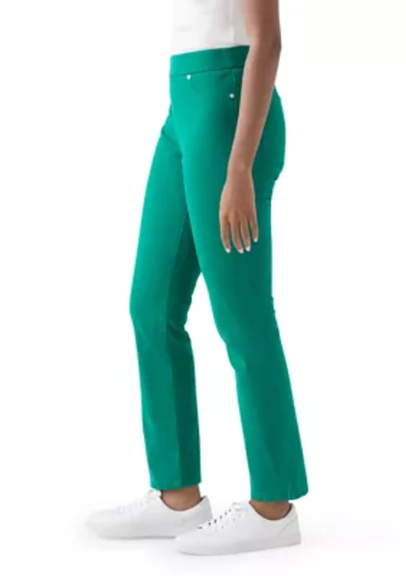 Women's Pull On Straight Leg Denim Jeans