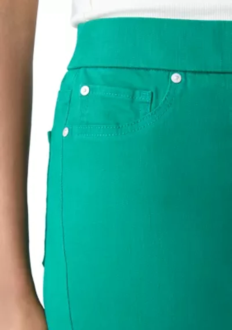 Women's Pull On Straight Leg Denim Jeans