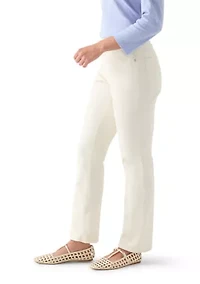 Petite Pull On Straight Leg Denim Jeans