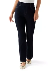 Petite Pull On Bootcut Jeans