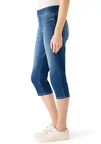 Women's Knit Denim Capri Pants
