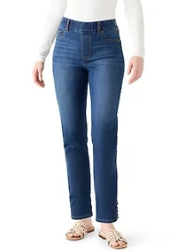 Women's Ladder Hem Denim Capris