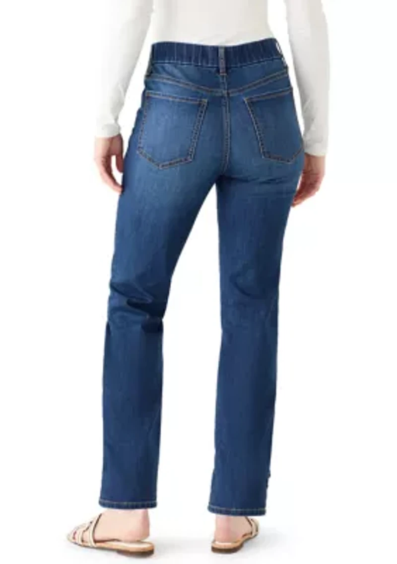 Women's Ladder Hem Denim Capris