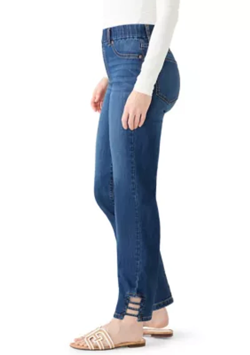 Women's Ladder Hem Denim Capris