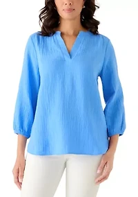 Women's Gauze Popover Top