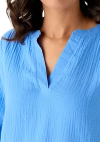 Women's Gauze Popover Top