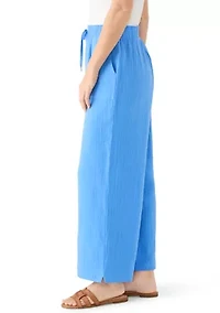 Women's Gauze Pants with Slit Detail