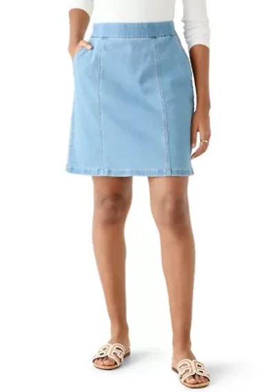 Women's Knit Denim Skort